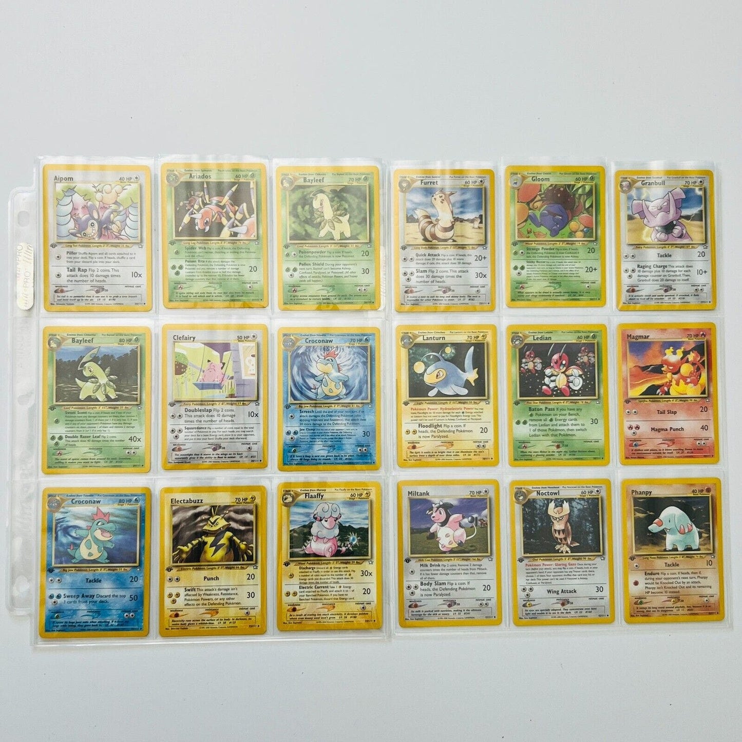 Pokémon 1st Edition Neo Genesis Complete Uncommon Common Non Holo Cards NM+