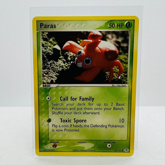 Pokémon Paras 72/112 EX Fire Red & Leaf Green 2004 Pokemon Common Card MP-LP