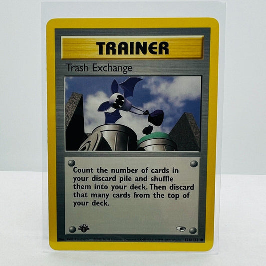 Pokémon Trash Exchange 1st Edition 126/132 Gym Heroes WOTC Trainer Card NM-MT