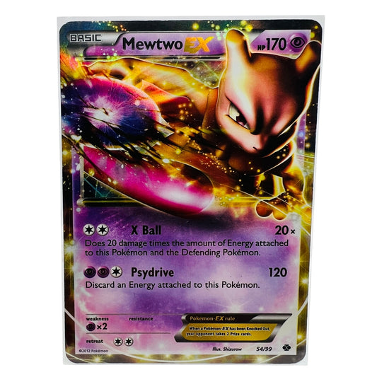 Pokémon Mewtwo EX 54/99 Next Destinies Pokemon 2012 Holo Foil Rare Card MP-PL