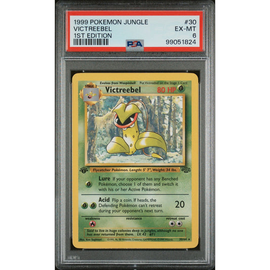 PSA 6 EX-MINT Victreebel 1st Edition 30/64 Pokémon Jungle Non Holo (CGC/BGS)