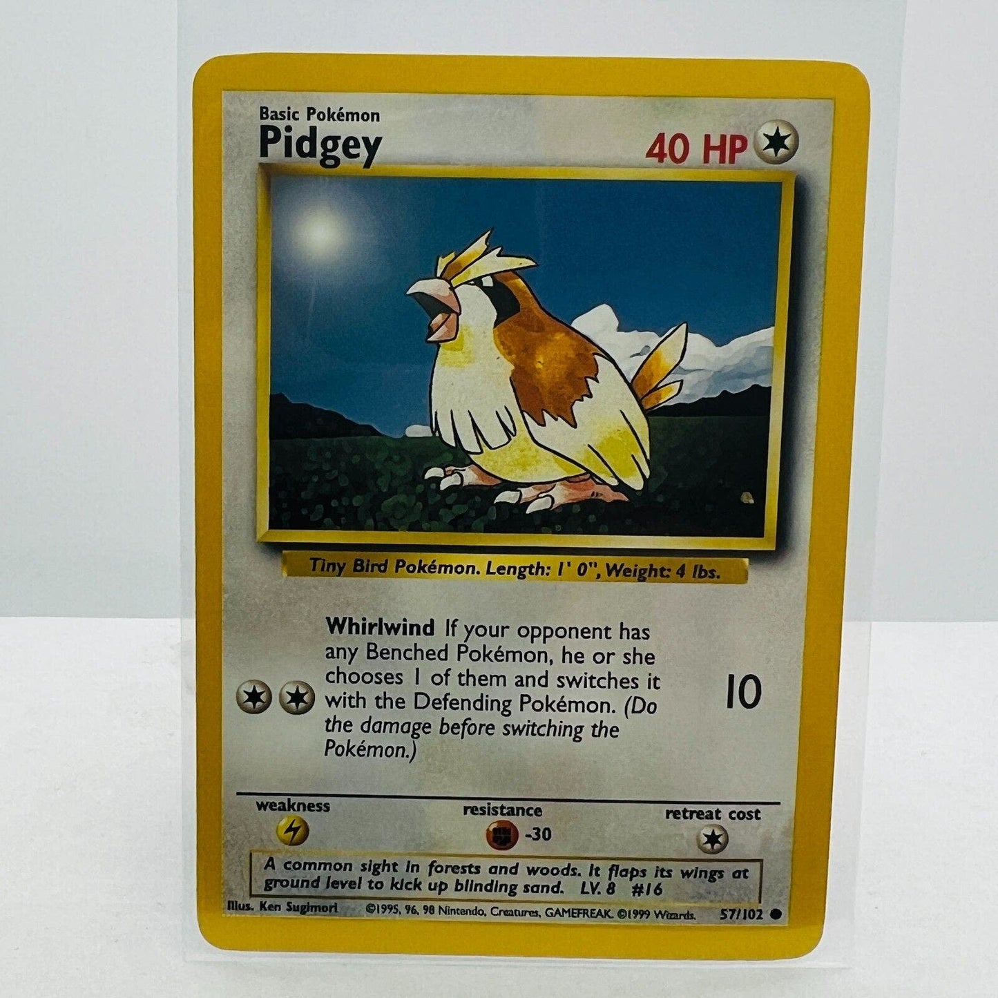 Pokémon Pidgey 57/102 Base Set Unlimited Pokemon 1999 WOTC Common Card NM+