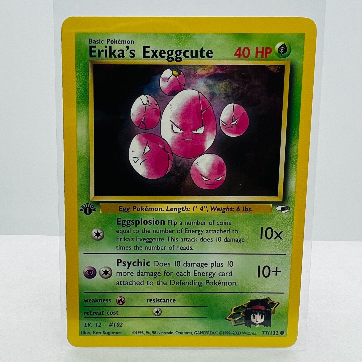 Pokémon Erika's Exeggcute 1st Edition 77/132 Gym Heroes WOTC Common Card NM-MT