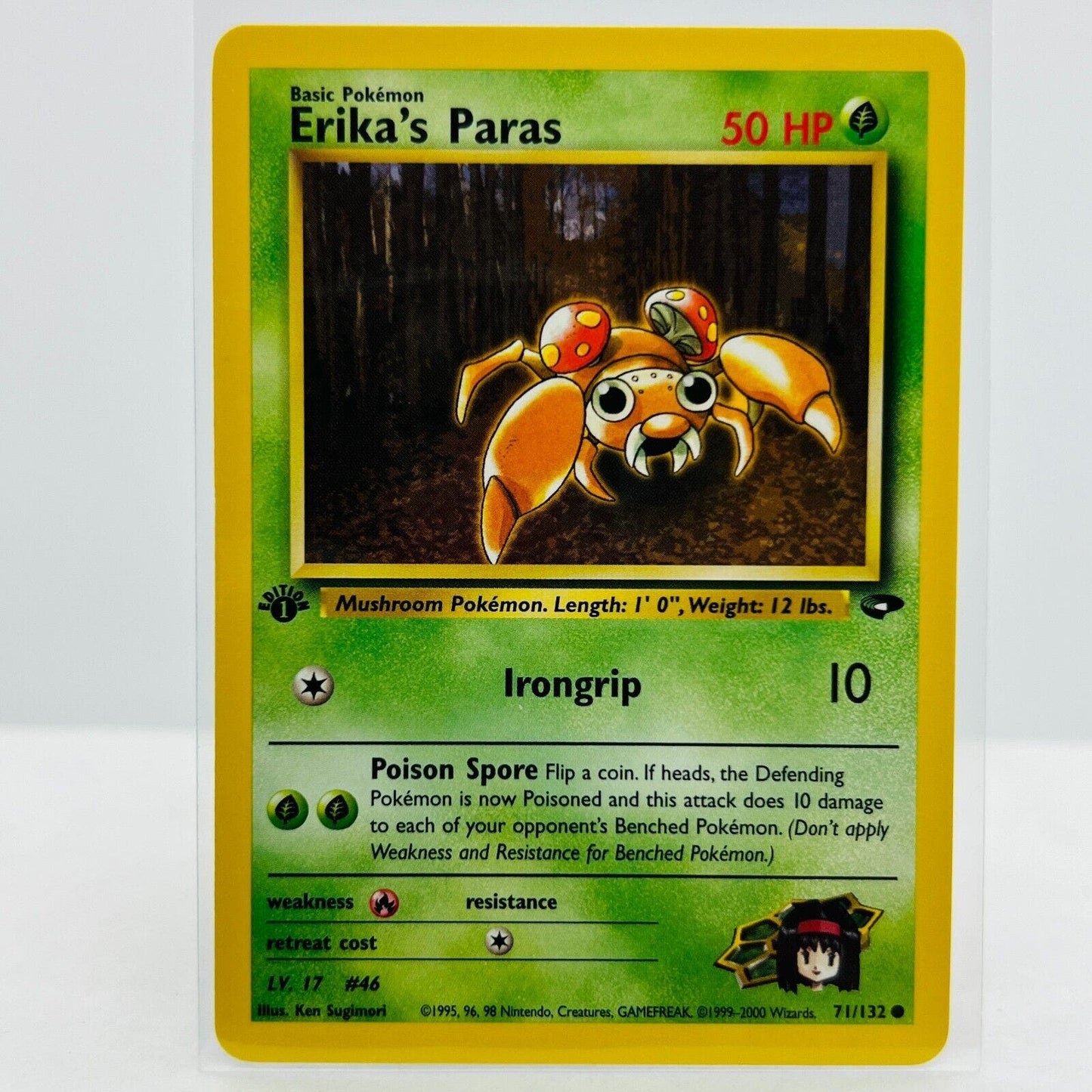 Pokémon Erika's Paras 1st Edition 71/132 Gym Challenge Common Card NM-MT