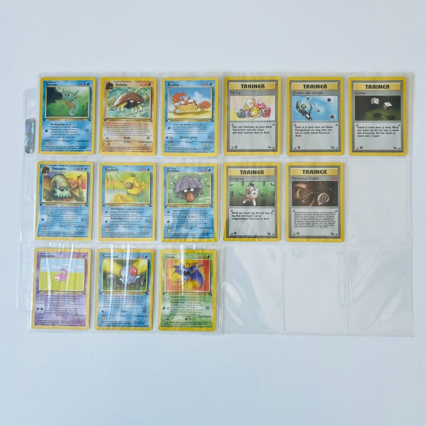 Pokémon 1st Edition Fossil Set Complete Uncommon Common Dutch 32 Cards NM-MINT