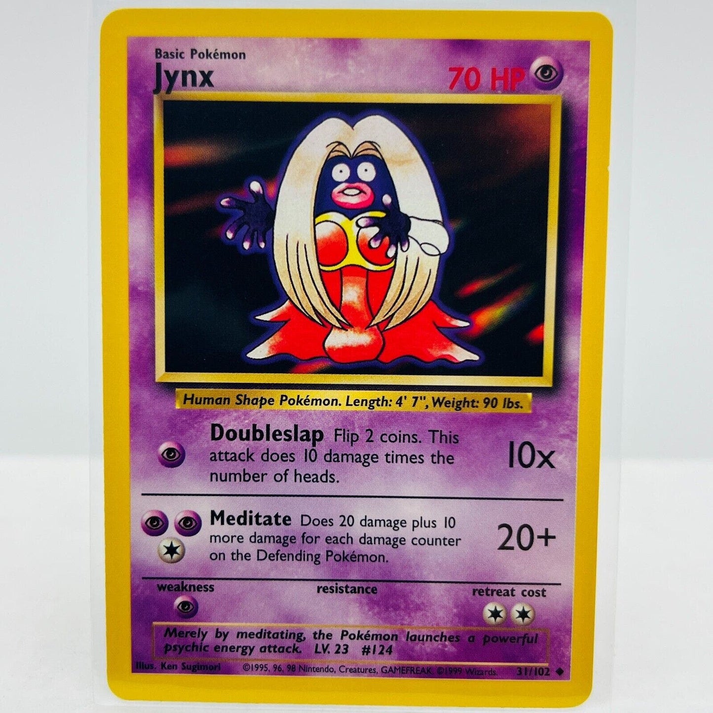 Pokémon Jynx 31/102 Base Set Unlimited Pokemon 1999 WOTC Uncommon Card NM