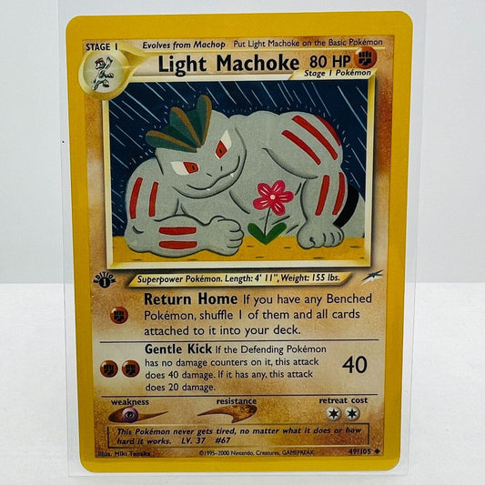 Pokémon Light Machoke 1st Edition 49/105 Neo Destiny WOTC Pokemon Card NM-MT