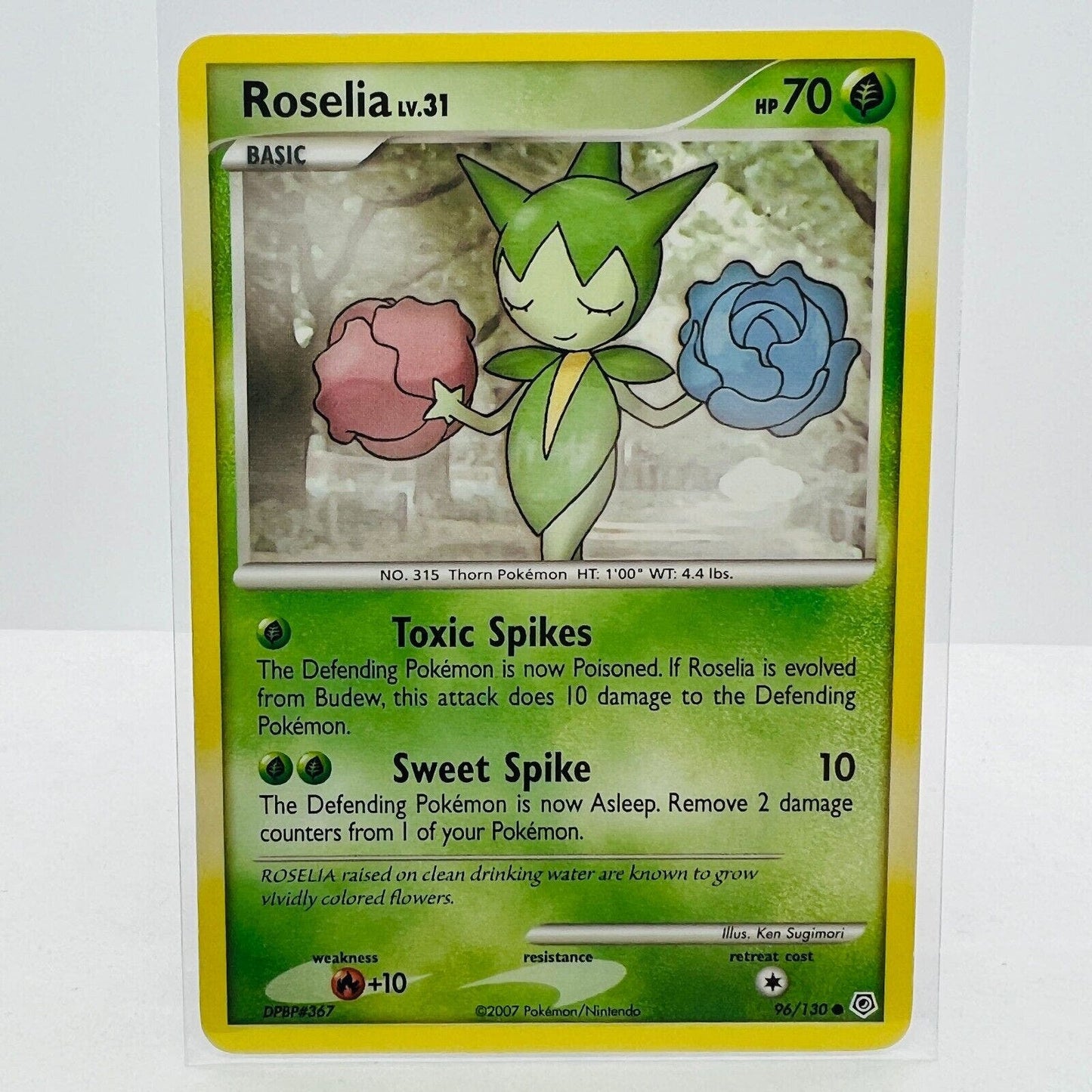 Pokémon Roselia LV.31 96/130 Diamond & Pearl 2007 Pokemon Common Card MP-LP