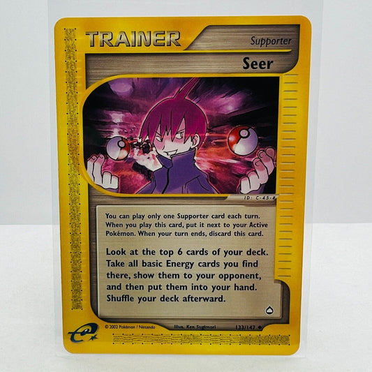 Pokémon Seer 133/147 Aquapolis WOTC TCG Pokemon Uncommon Card NM-MT