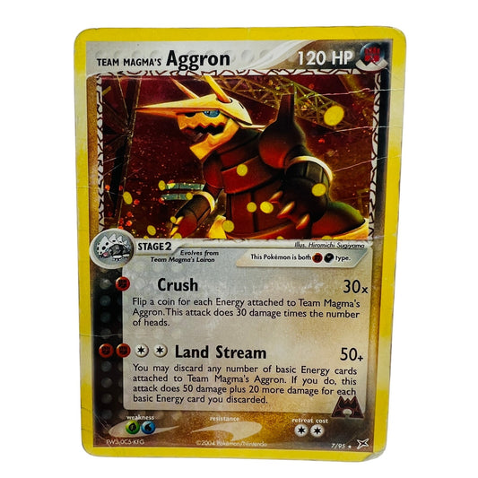 Pokémon Aggron 7/95 EX Team Magma & Team Aqua Pokémon 2004 Holo Rare DMG-PL