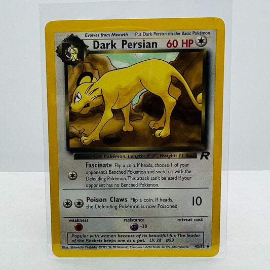 Pokémon Dark Persian 42/82 Team Rocket WOTC Unlimited Uncommon Card NM-MT