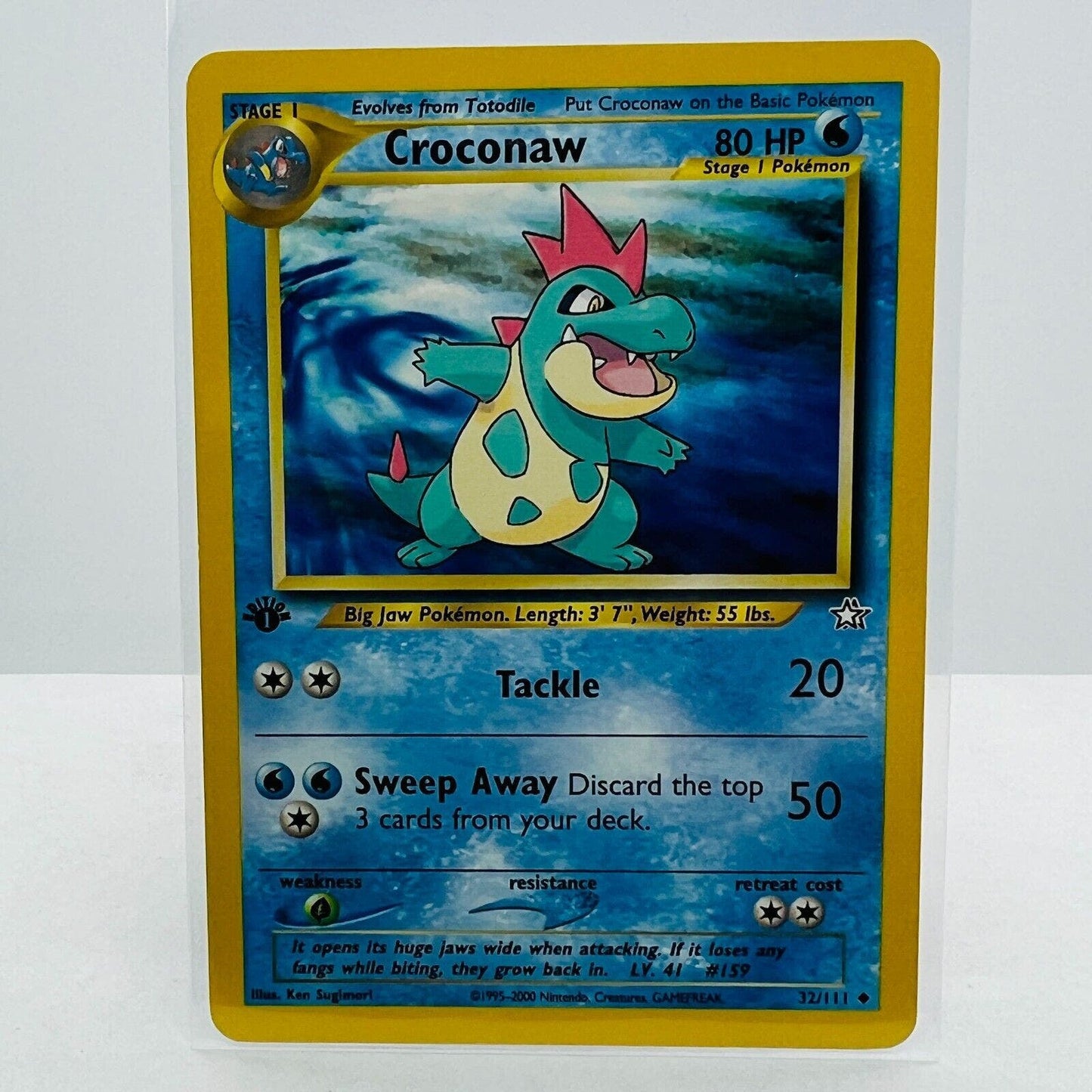 Pokémon Croconaw 1st Edition 32/111 Neo Genesis WOTC Pokemon Uncommon Card NM-MT