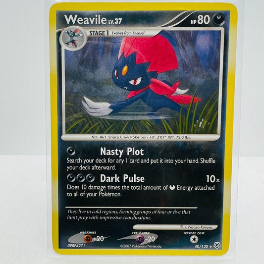 Pokémon Weavile LV.37 40/130 Diamond & Pearl Pokemon Non Holo Rare Card MP-LP