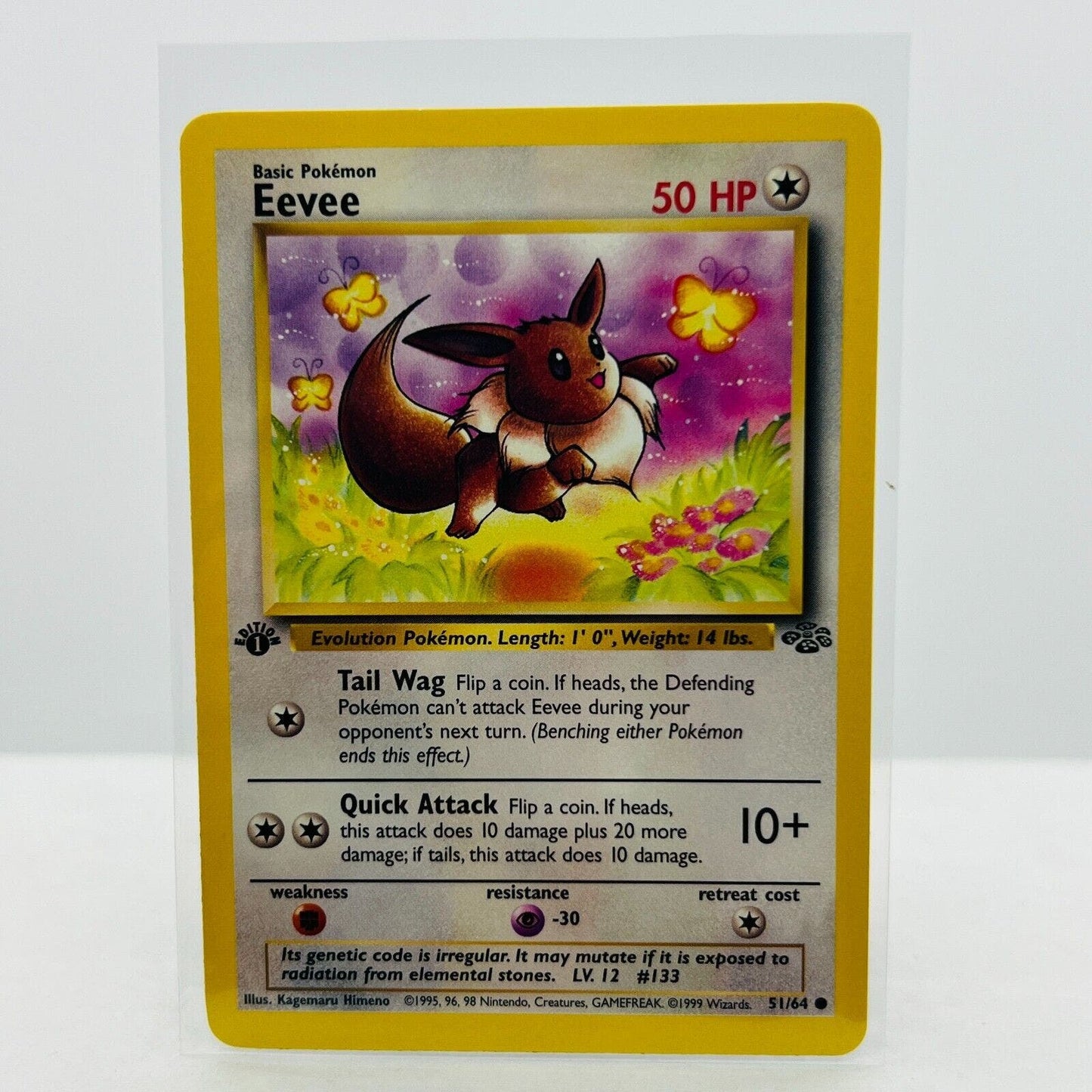 Pokémon Eevee 1st Edition 51/64 Jungle WOTC 1999 Pokemon Common Card NM-MT