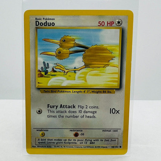 Pokémon Doduo 48/102 Base Set Unlimited Pokemon 1999 WOTC Common Card LP-NM