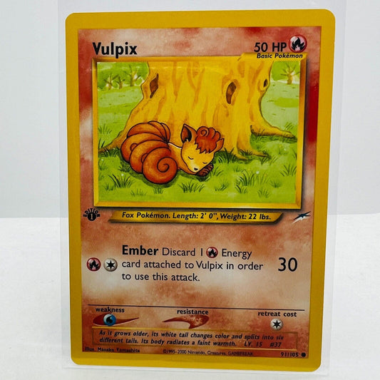 Pokémon Vulpix 1st Edition 91/105 Neo Destiny WOTC Pokemon Common Card NM-MT