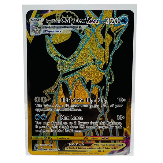 Pokémon Ice Rider Calyrex VMAX TG29/TG30 Astral Radiance 2022 Gold Holo Foil NM