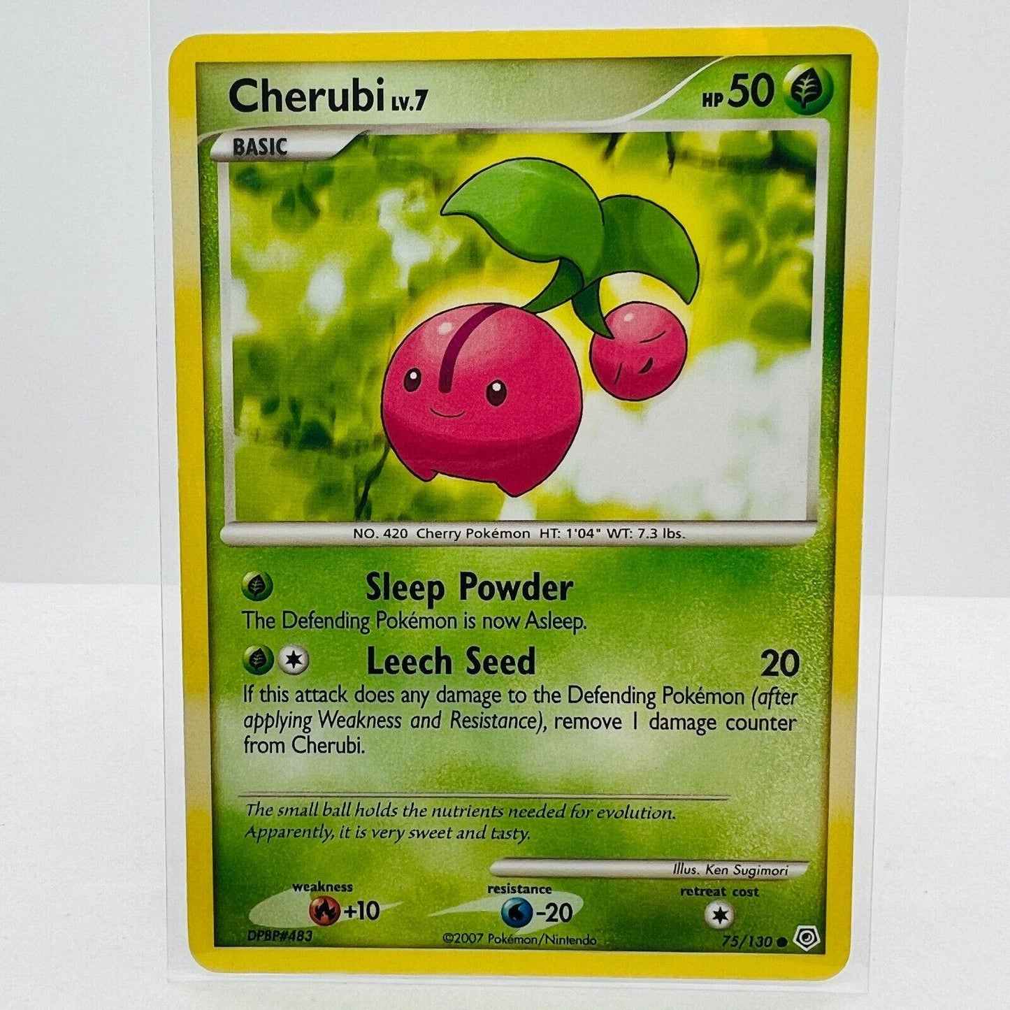 Pokémon Cherubi LV.7 75/130 Diamond & Pearl 2007 Pokemon Common Card LP