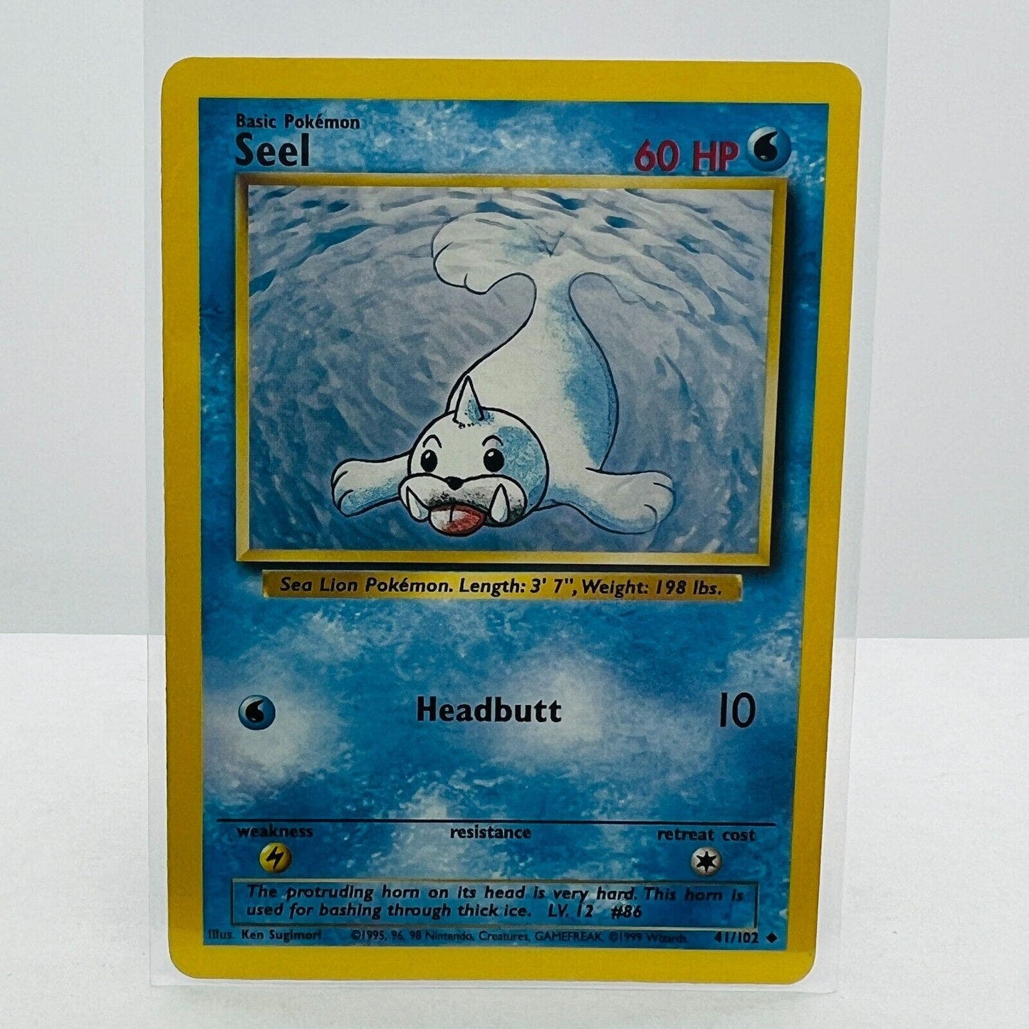 Pokémon Seel 41/102 Base Set Unlimited Pokemon 1999 WOTC Uncommon Card LP-NM