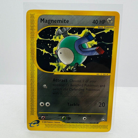 Pokémon Magnemite 52/147 Aquapolis WOTC TCG Pokemon Uncommon Card NM-MT