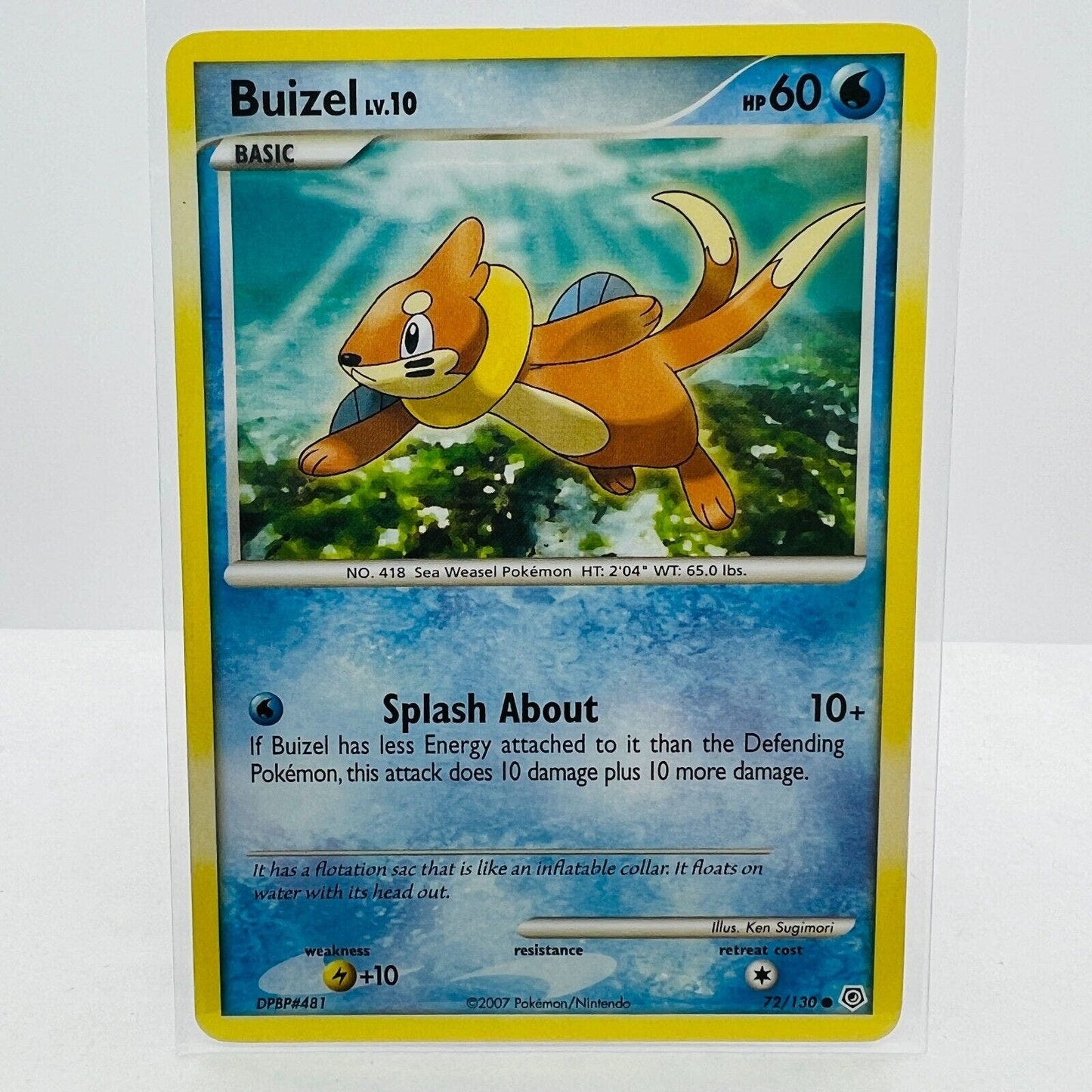 Pokémon Buizel LV.10 72/130 Diamond & Pearl 2007 Pokemon Common Card LP-EX