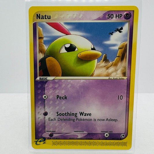 Pokémon Natu 69/100 EX Sandstorm 2003 E Reader Pokemon Common Card LP-EX