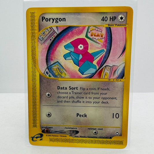 Pokémon Porygon 103a/147 Aquapolis WOTC TCG Pokemon Common Card NM-MT