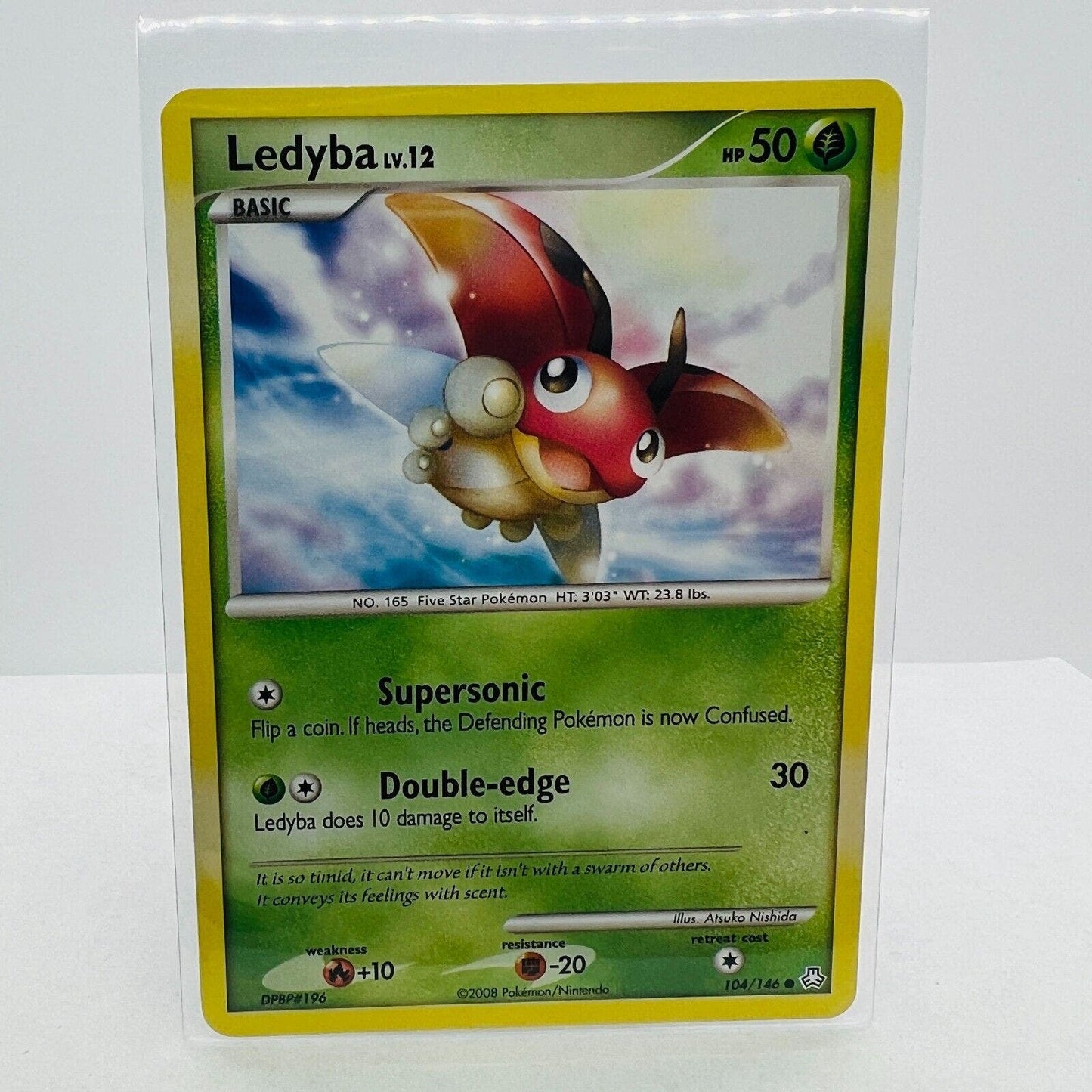 Pokémon Ledyba LV.12 104/146 Diamond & Pearl 2008 Legends Awake Common Card LP