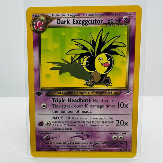 Pokémon Dark Exeggcutor 1st Edition 33/105 Neo Destiny WOTC Pokemon Card NM-MT