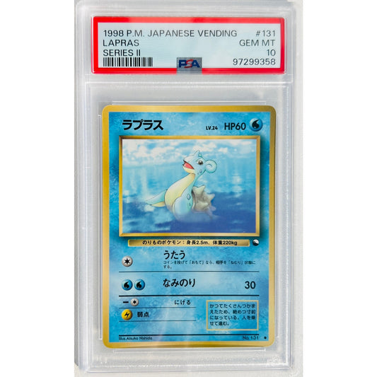 PSA 10 GEM MINT Lapras Japanese Vending Series 1998 Pocket Monsters (CGC/BGS)