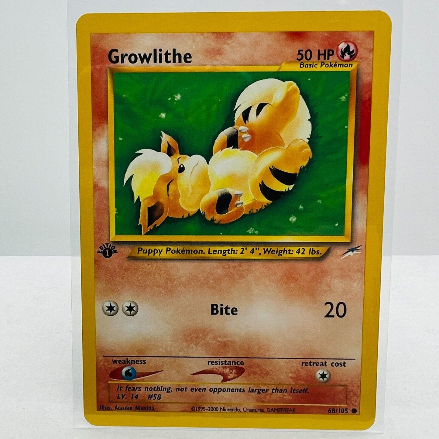 Pokémon Growlithe 1st Edition 68/105 Neo Destiny WOTC Pokemon Common Card NM-MT