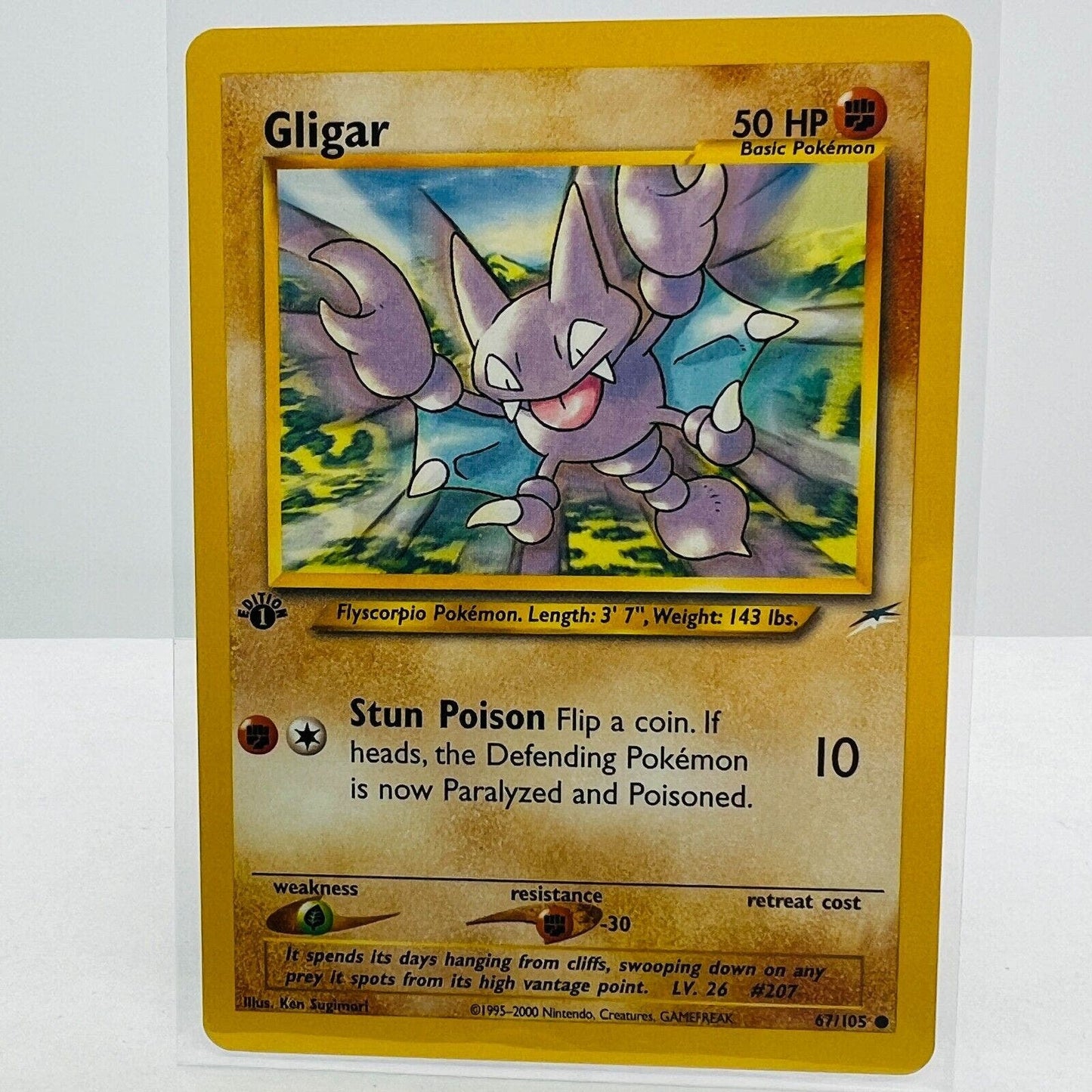 Pokémon Gligar 1st Edition 67/105 Neo Destiny WOTC Pokemon Common Card NM-MT