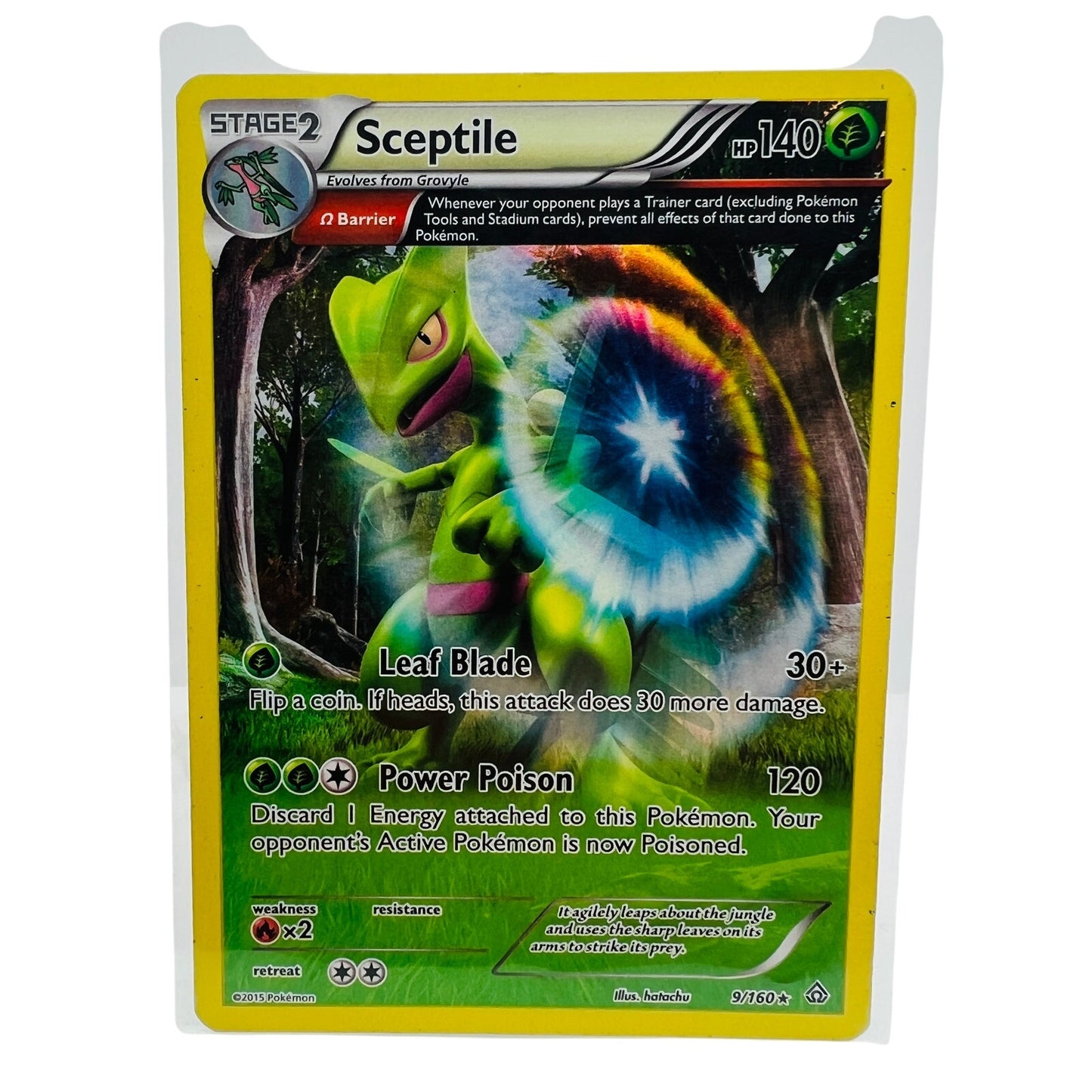 Pokémon Sceptile 9/160 Primal Clash Pokemon 2015 Holo Foil Rare Card MP-LP