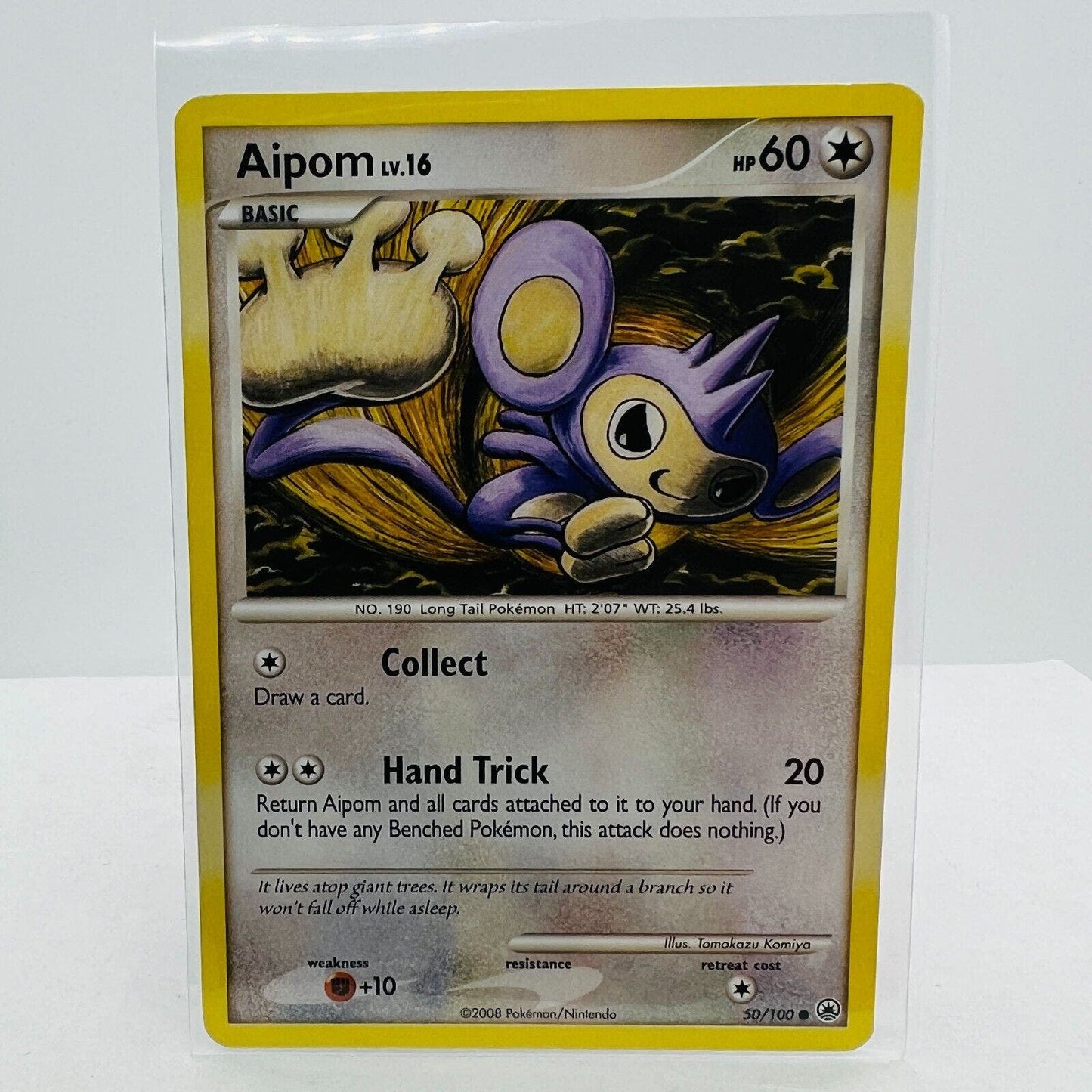 Pokémon Aipom LV.16 50/100 Diamond & Pearl 2008 Majestic Dawn Common Card LP