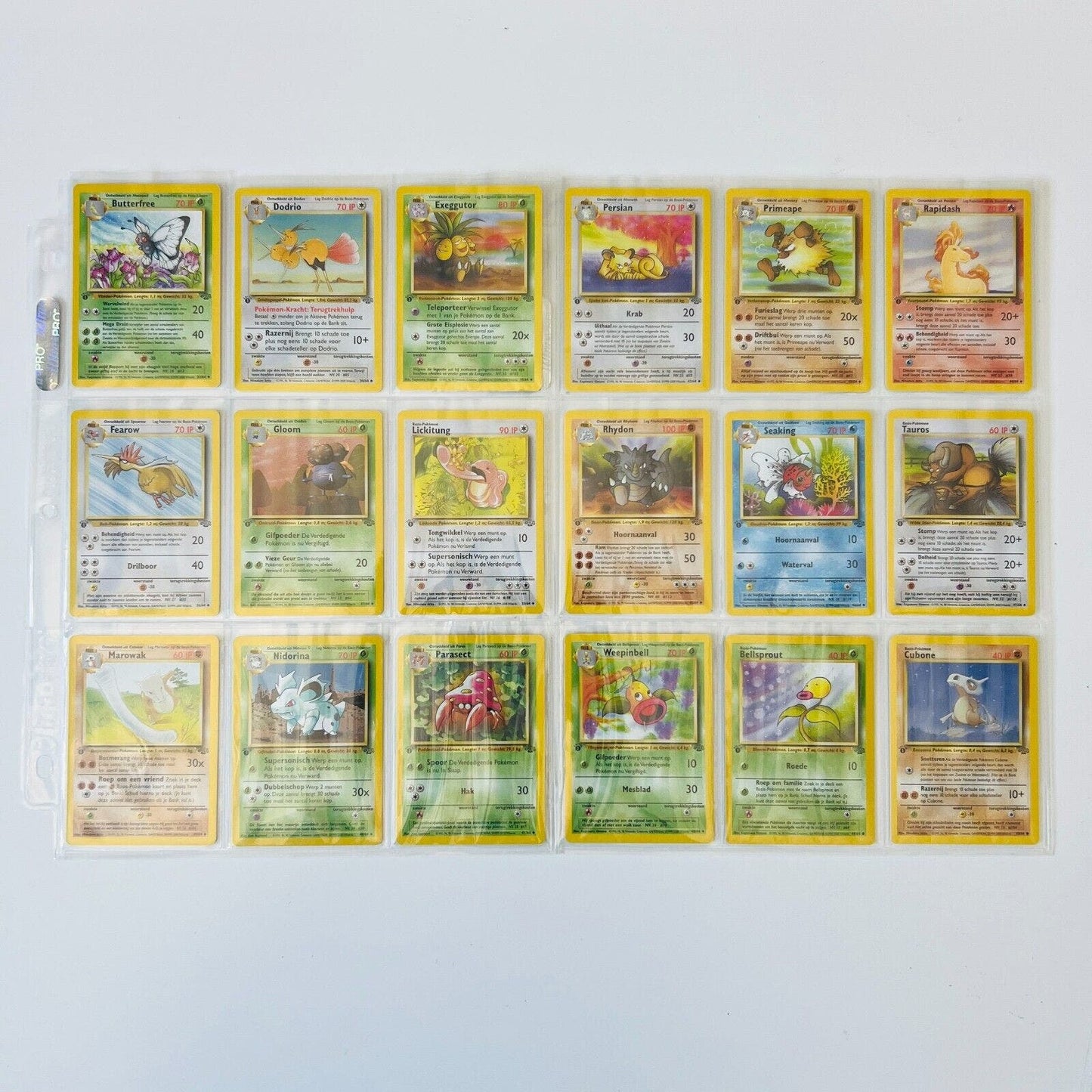 Pokémon 1st Edition Jungle Set Complete Uncommon Common Dutch 32 Cards NM-MINT