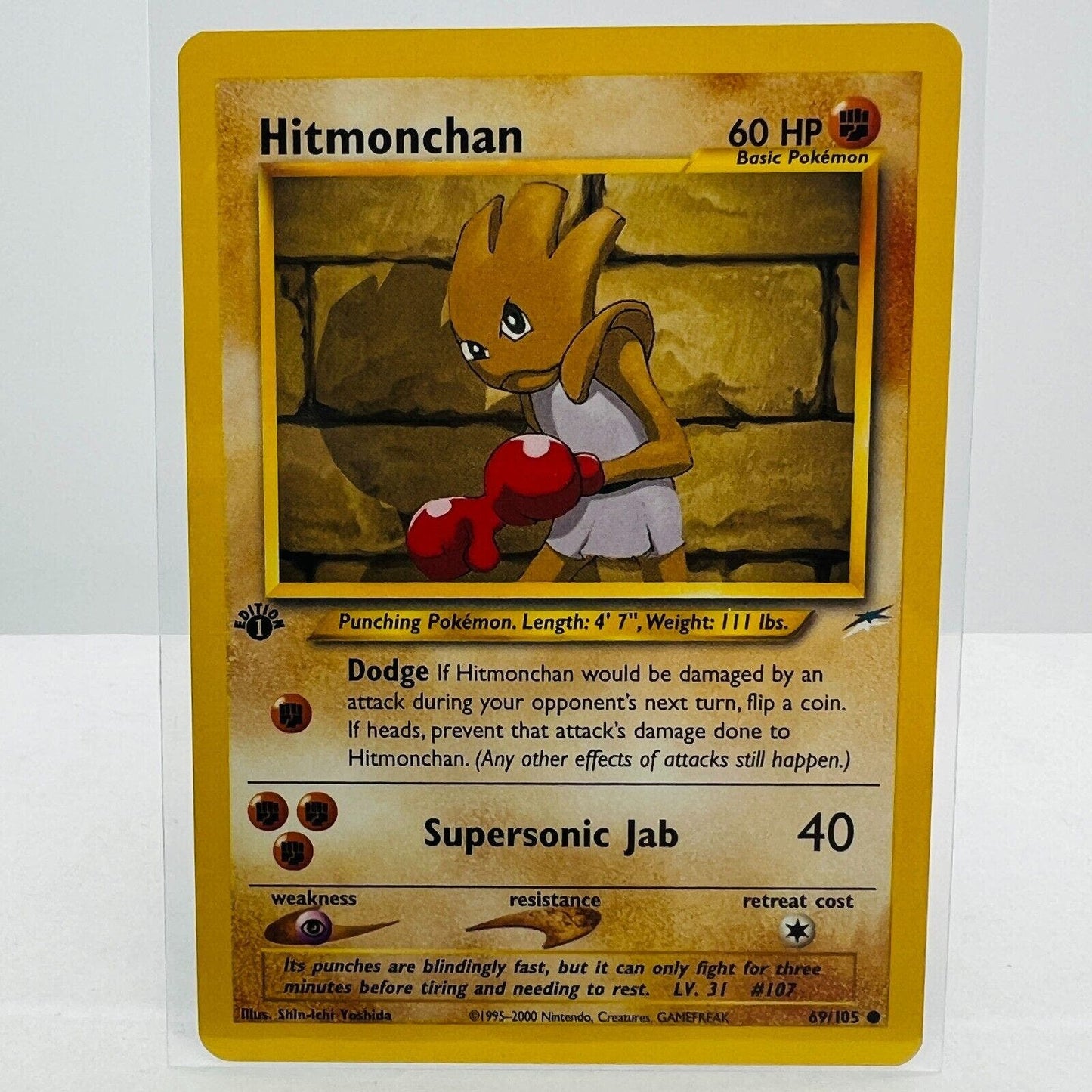 Pokémon Hitmonchan 1st Edition 68/105 Neo Destiny WOTC Pokemon Common Card NM-MT