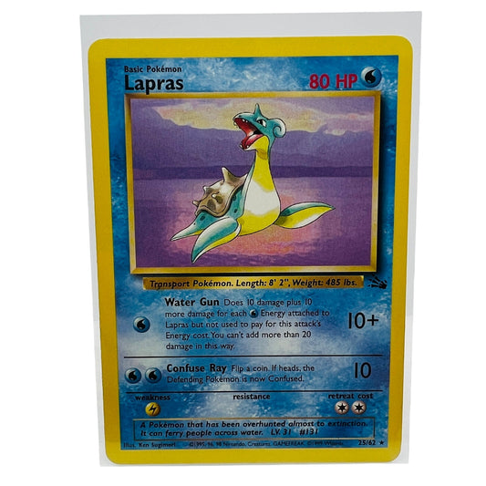 Pokémon Lapras 25/62 Fossil Unlimited Pokemon 1999 Non Holo Rare EX-NM