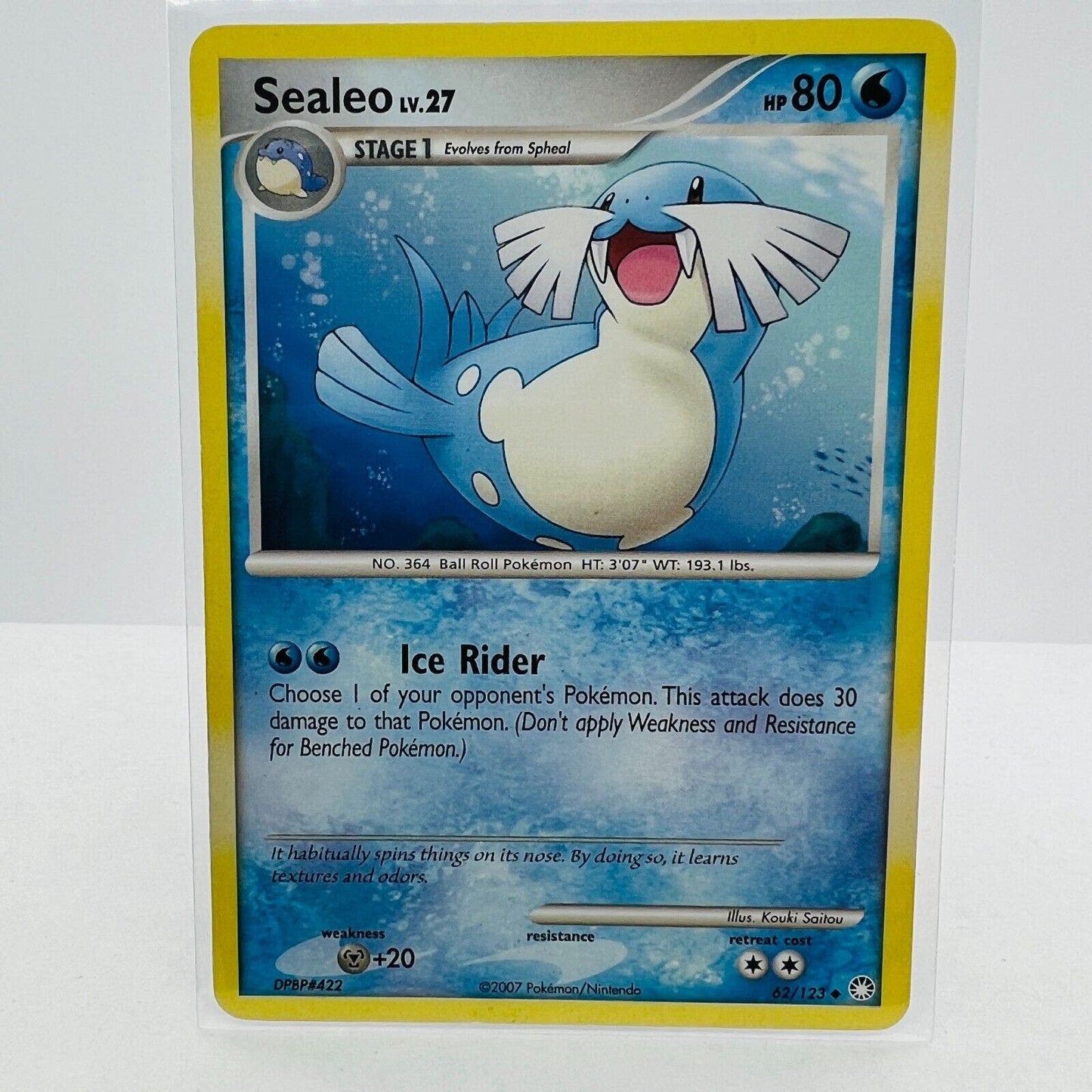 Pokémon Sealeo LV.27 62/123 Diamond & Pearl Mysterious Treasures Uncommon LP-EX