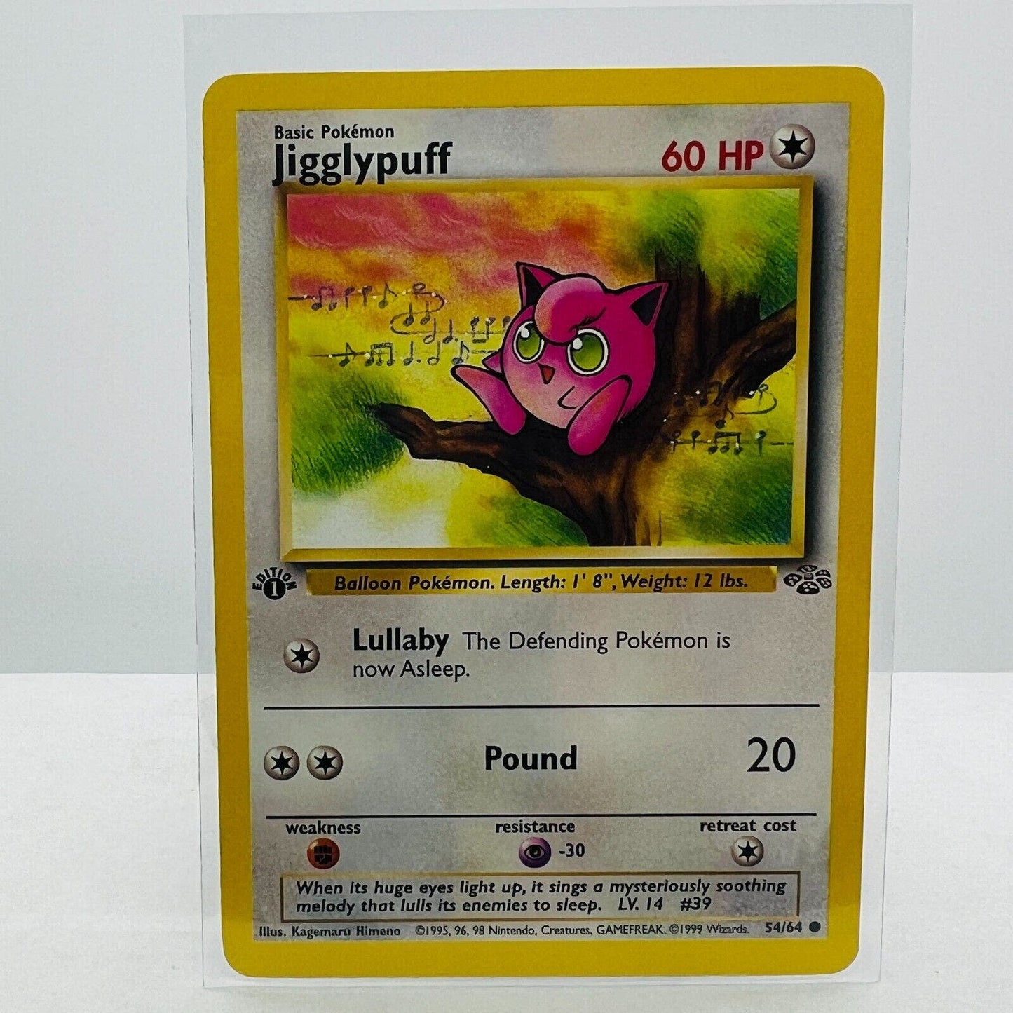 Pokémon Jigglypuff 1st Edition 54/64 Jungle WOTC 1999 Pokemon Common Card NM-MT