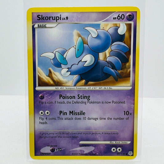 Pokémon Skorupi LV.9 99/130 Diamond & Pearl 2007 Pokemon Common Card LP-EX