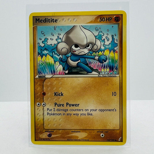 Pokémon Meditie 56/100 EX Crystal Guardians 2005 Pokemon Common Card MP-LP