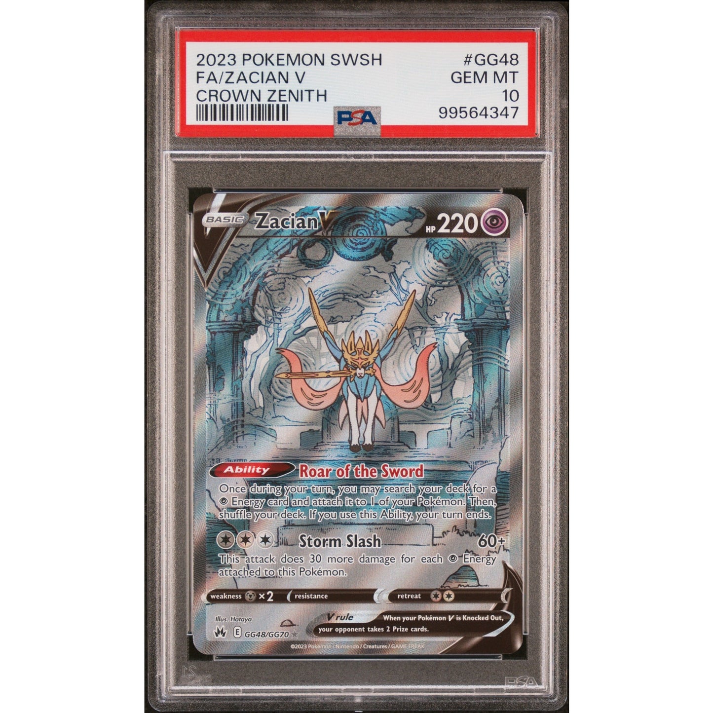 PSA 10 GEM MINT Zacian V VSTAR GG48/GG70 Pokémon Crown Zenith Full Art (CGC/BGS)