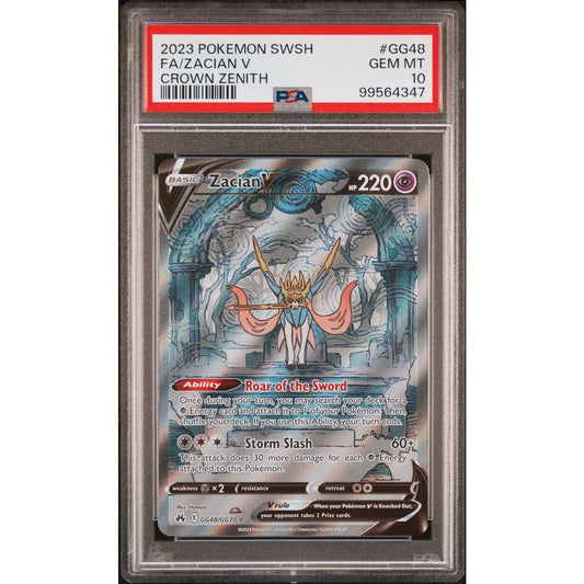 PSA 10 GEM MINT Zacian V VSTAR GG48/GG70 Pokémon Crown Zenith Full Art (CGC/BGS)