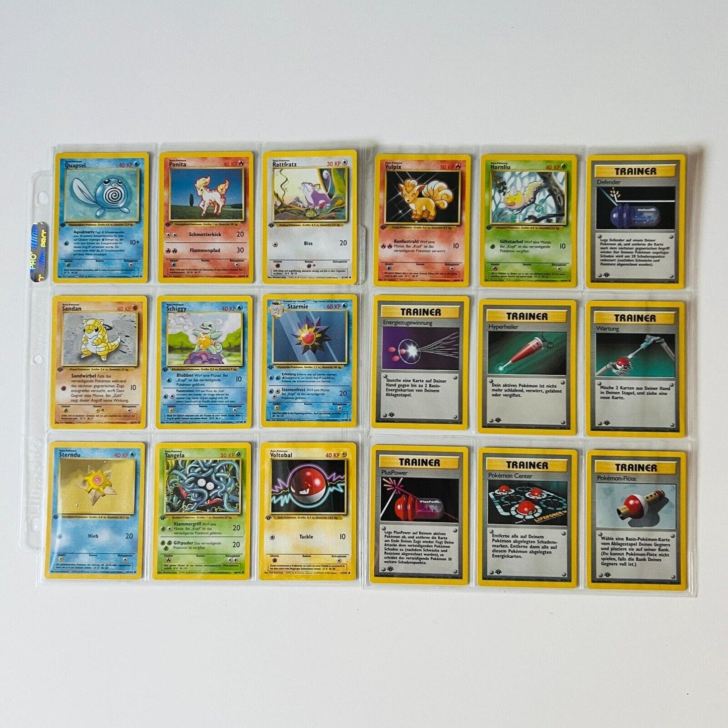 Pokémon 1st Edition Base Set Complete Uncommon Common German 70 Cards NM-MINT