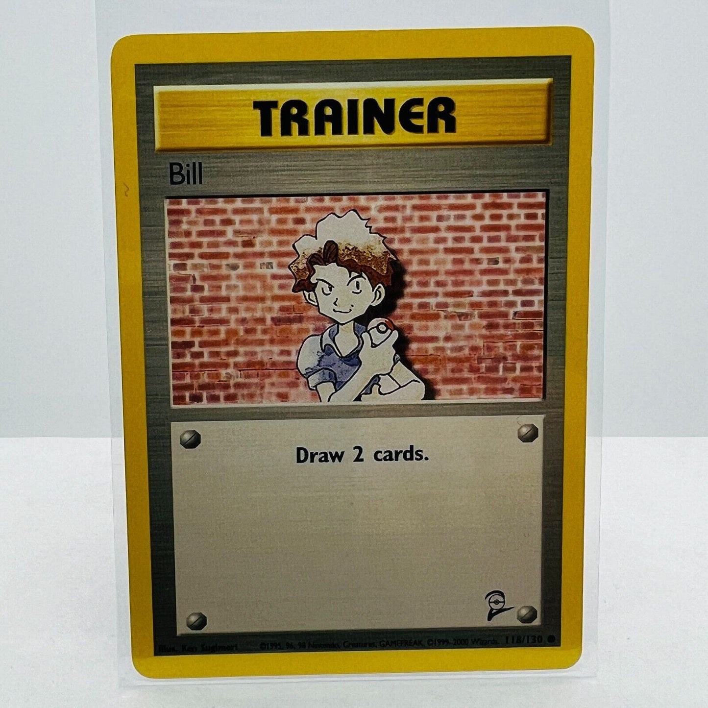 Pokémon Bill Trainer 118/130 Base Set 2 Pokemon 2000 WOTC Common Card NM-MT