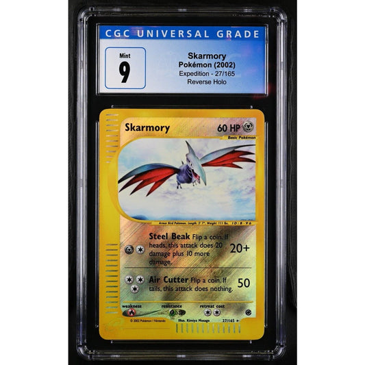 CGC 9 MINT Skarmory 27/165 Pokémon Expedition 2002 Reverse Holo (PSA/BGS)