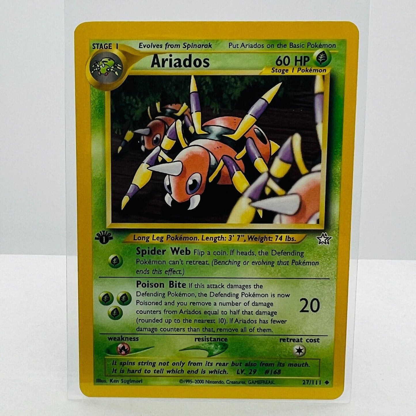 Pokémon Ariados 1st Edition 27/111 Neo Genesis WOTC Pokemon Uncommon Card NM-MT