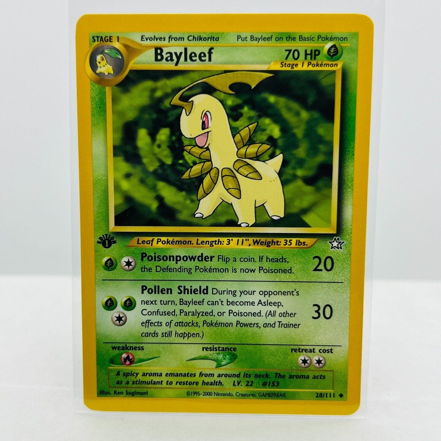 Pokémon Bayleef 1st Edition 28/111 Neo Genesis WOTC Pokemon Uncommon Card NM-MT