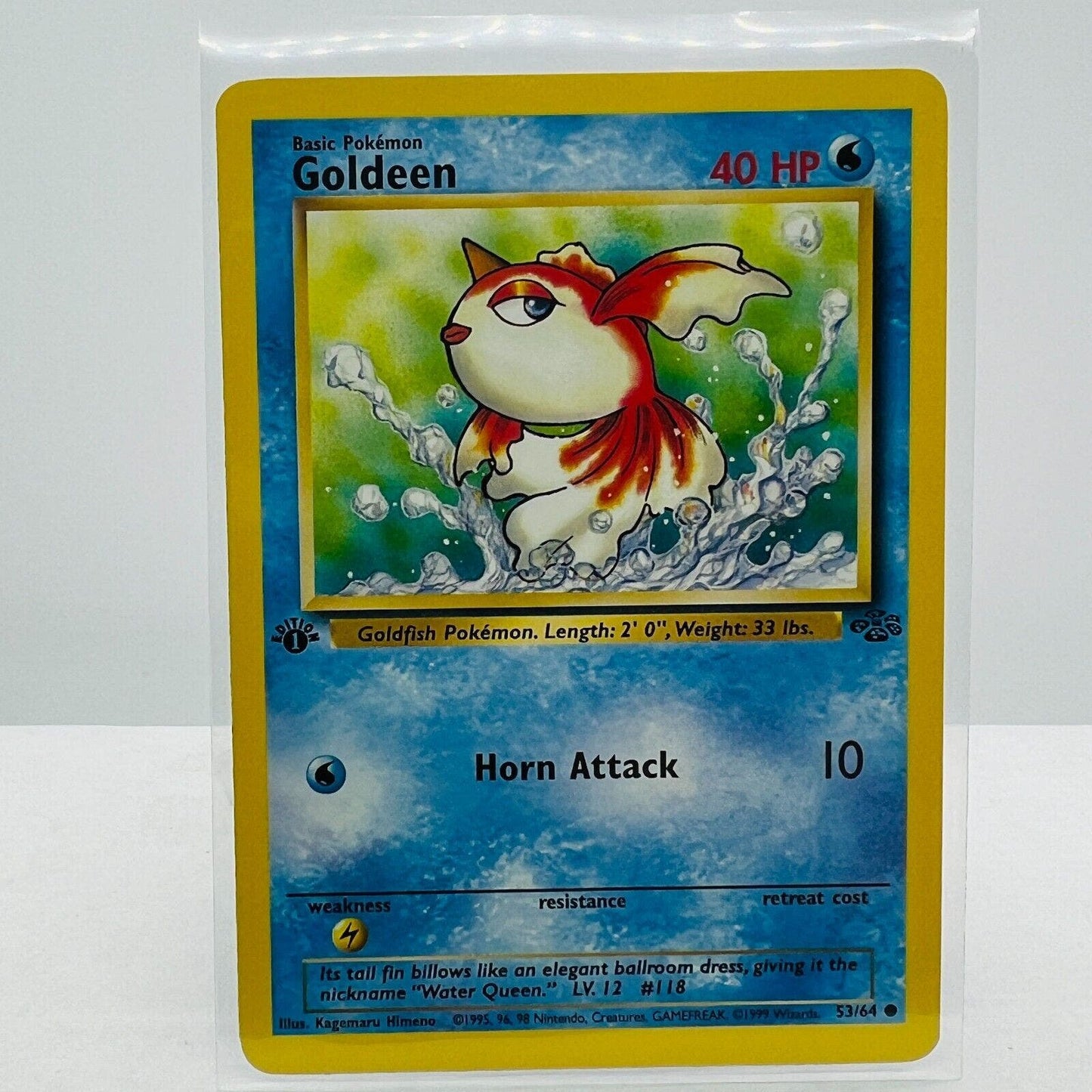 Pokémon Goldeen 1st Edition 53/64 Jungle WOTC 1999 Pokemon Common Card NM-MT