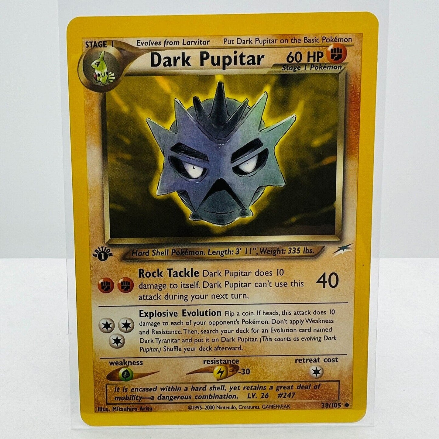 Pokémon Dark Pupitar 1st Edition 38/105 Neo Destiny WOTC Pokemon Card NM-MT